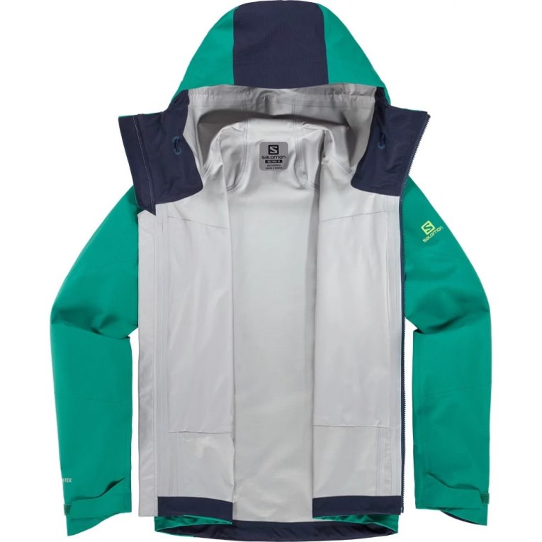 Chaquetas Shell Salomon Outpeak GTX 3L Impermeables Hombre Verdes | MX UVRX083